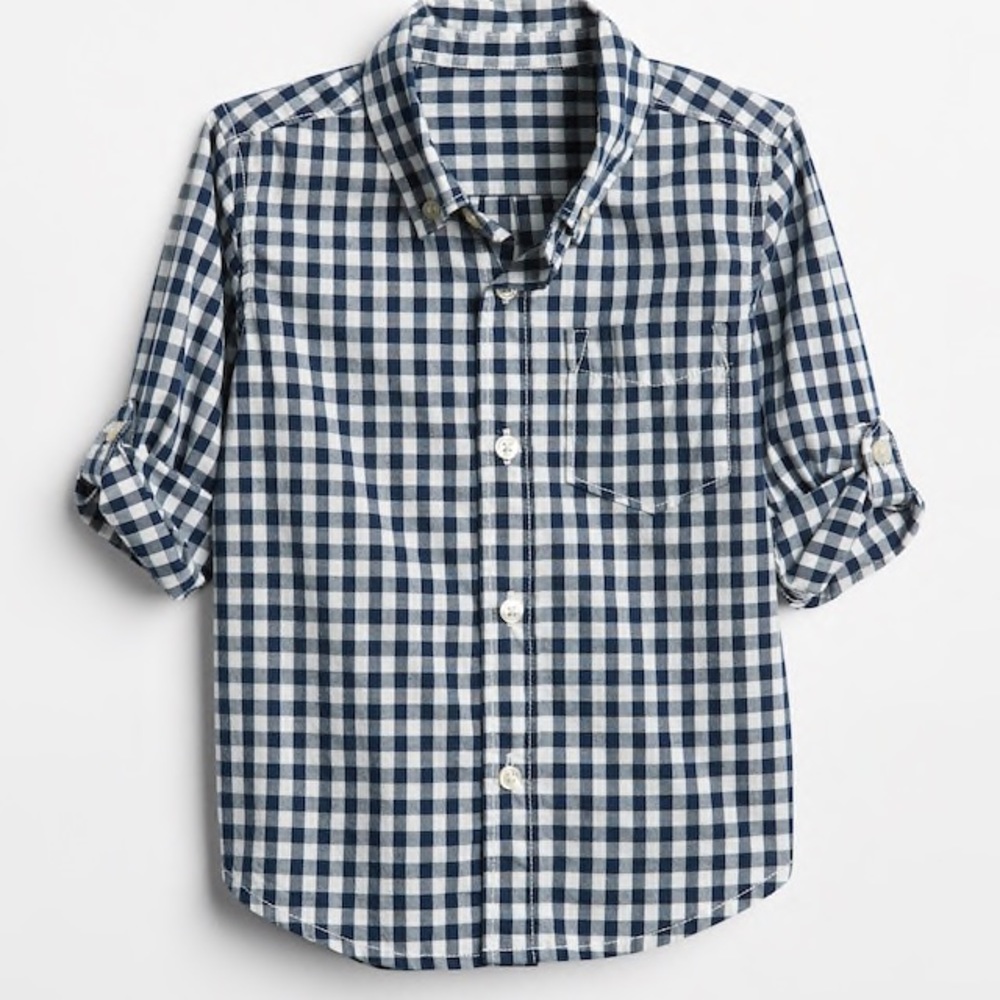 Gap Toddler Gingham convertible button down